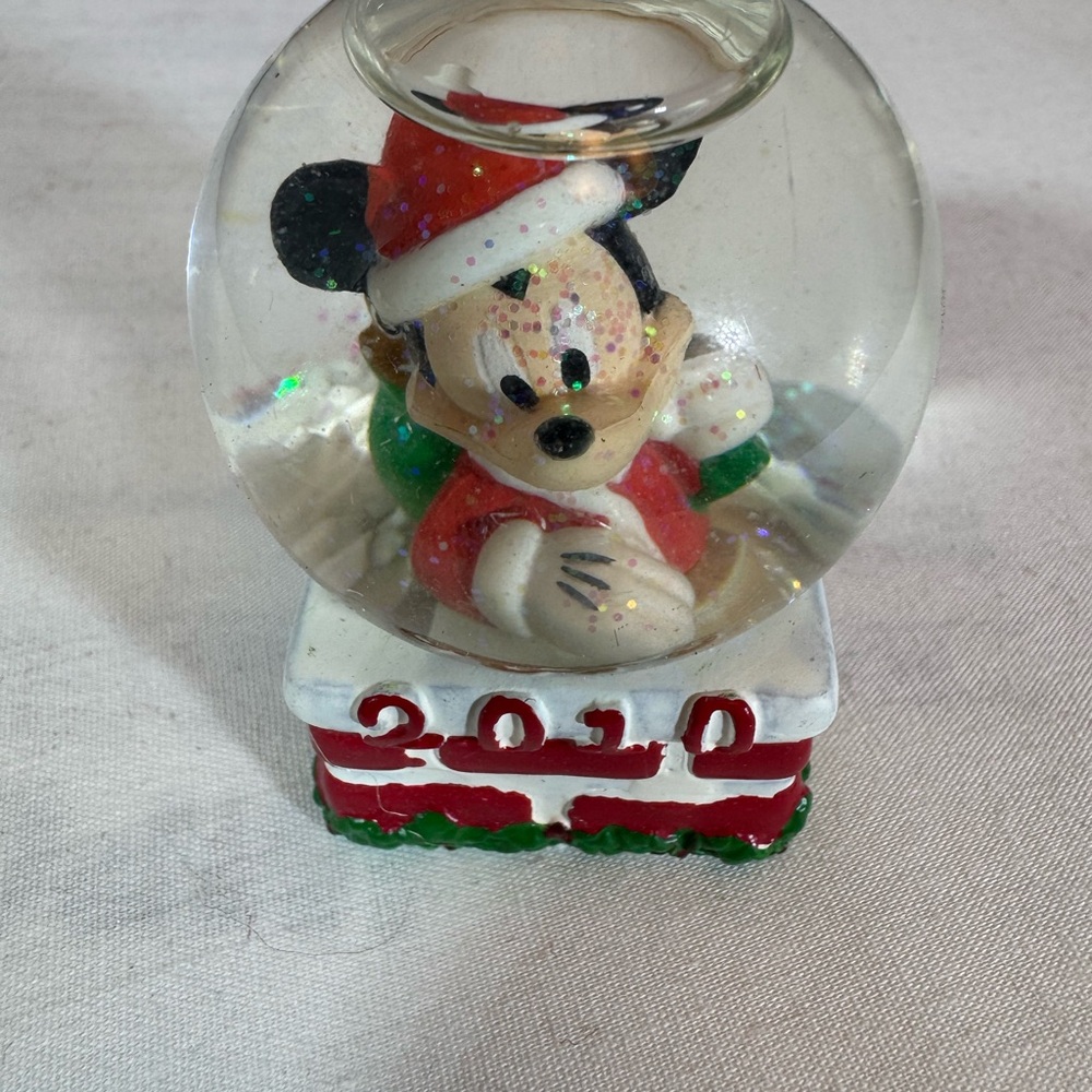 Disney Red and Green Mickey Mouse Holiday Ornament